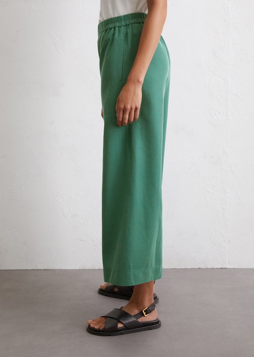 Culotte wide cropped — Dark green