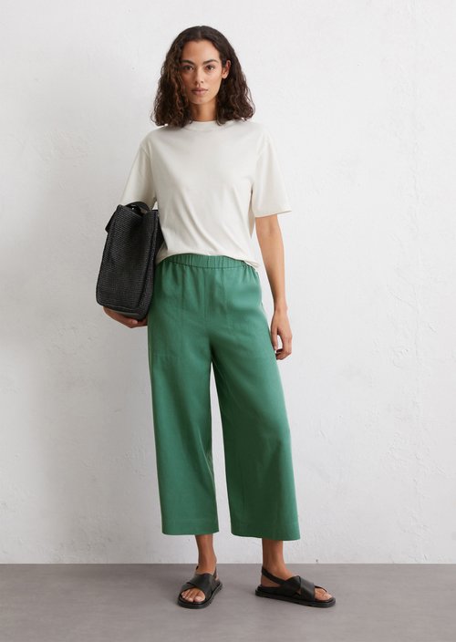 Culotte wide cropped — Dark green