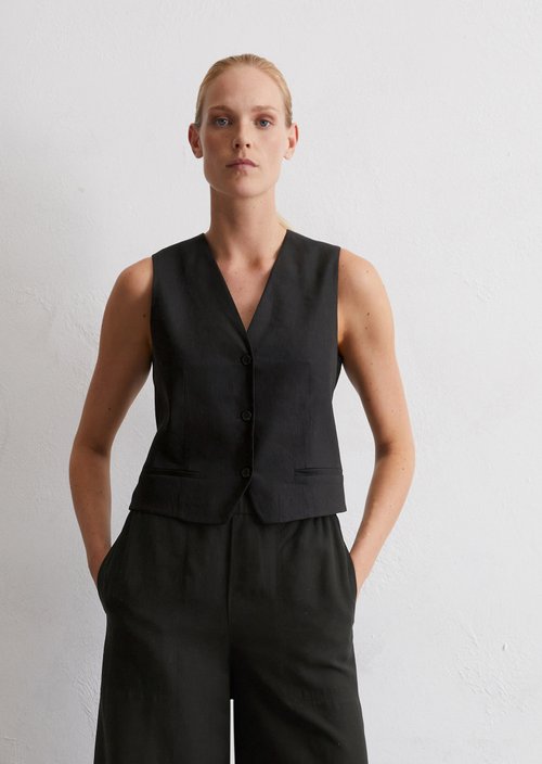 Culotte wide cropped — Black