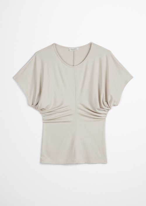 Shaped jersey blouse — Beige