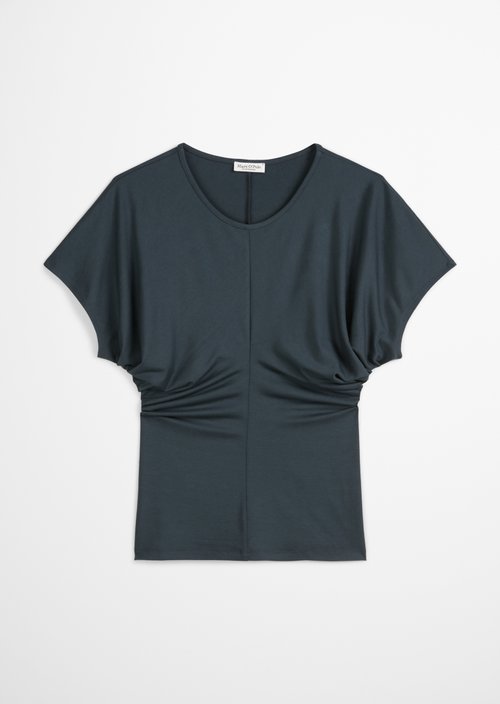 Shaped jersey blouse — Dark blue