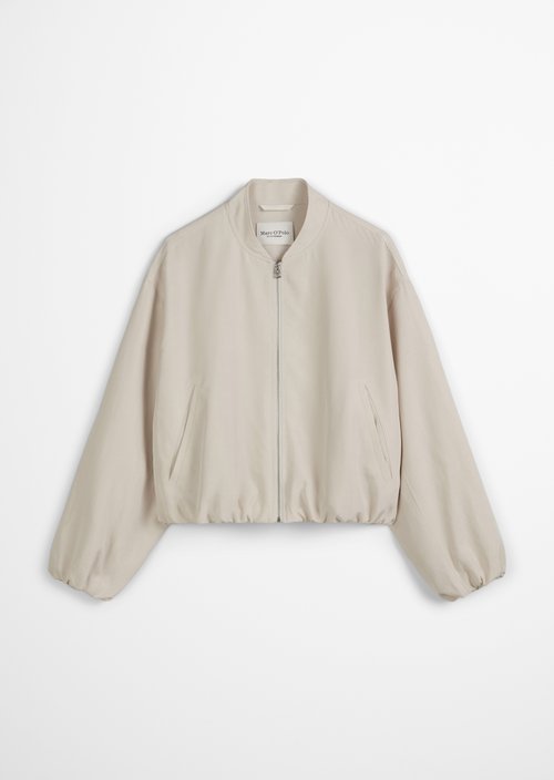 Cropped blouson — Beige