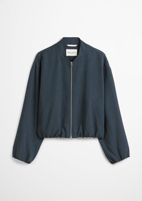 Cropped blouson — Dark blue