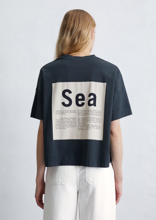 Relaxed T-shirt — Dark blue