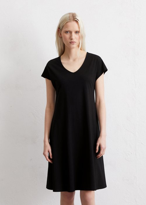 Jersey dress shaped — Black