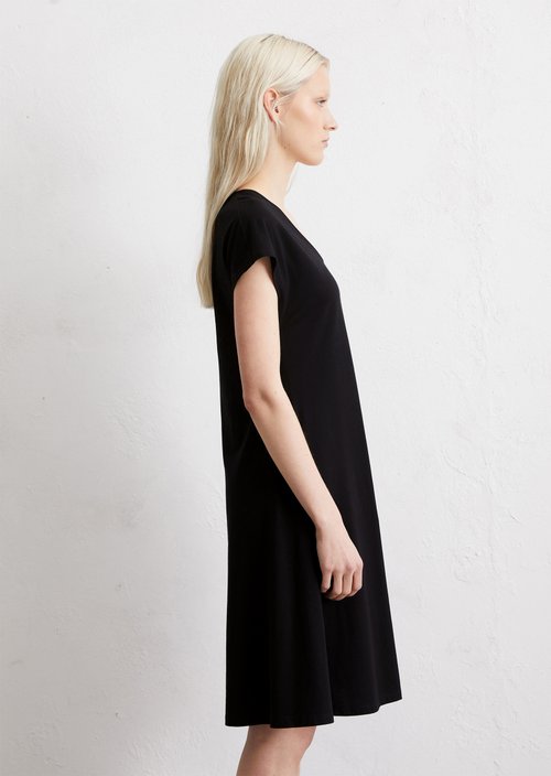 Jersey dress shaped — Black