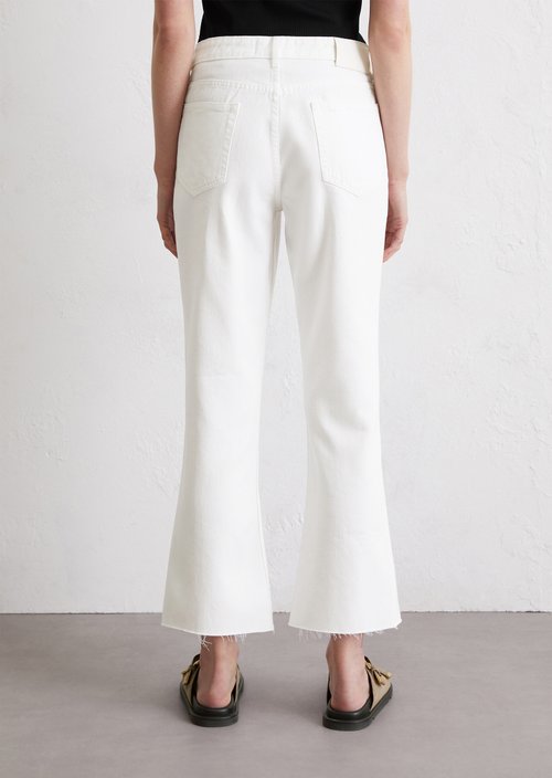 Jeans model Kiruna flared cropped — White (alternate view)