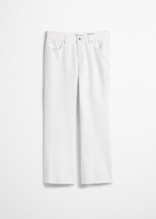 Jeans model Kiruna flared cropped — White