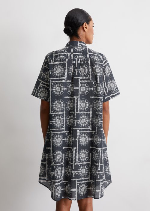 Relaxed print shirt dress — MI25