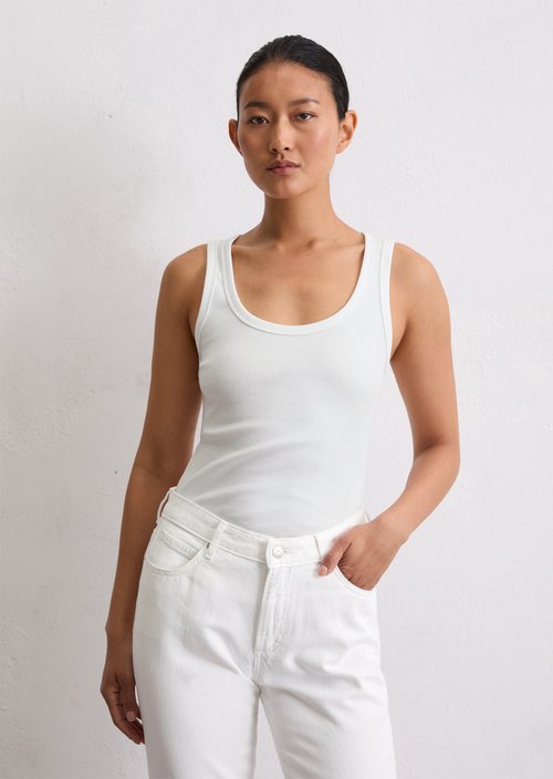 Regular tank top — White