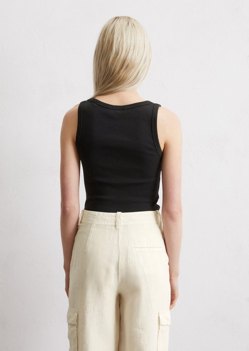 Regular tank top — Black