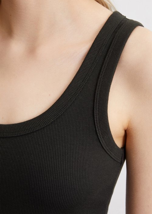 Regular tank top — Black