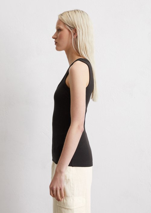 Regular tank top — Black
