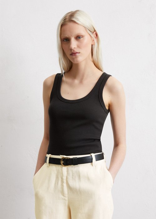 Regular tank top — Black
