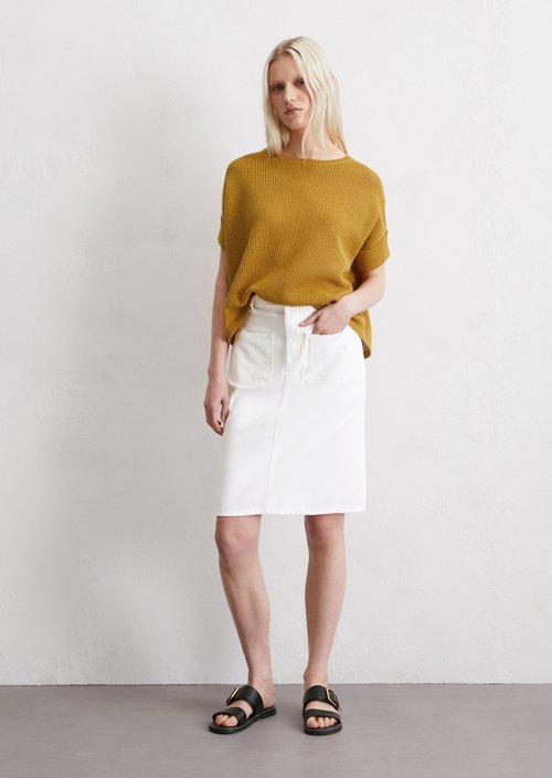 Jeans skirt slim — White