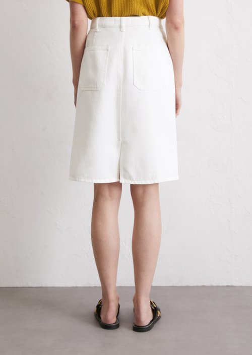 Jeans skirt slim — White