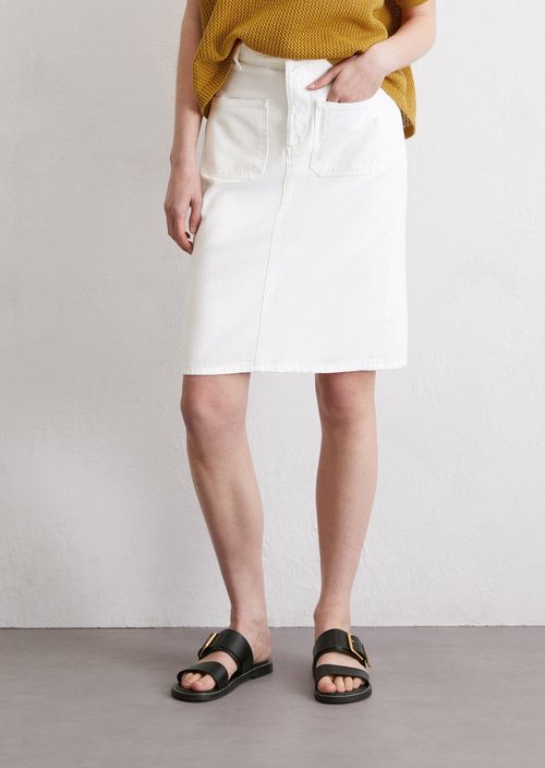 Jeans skirt slim — White