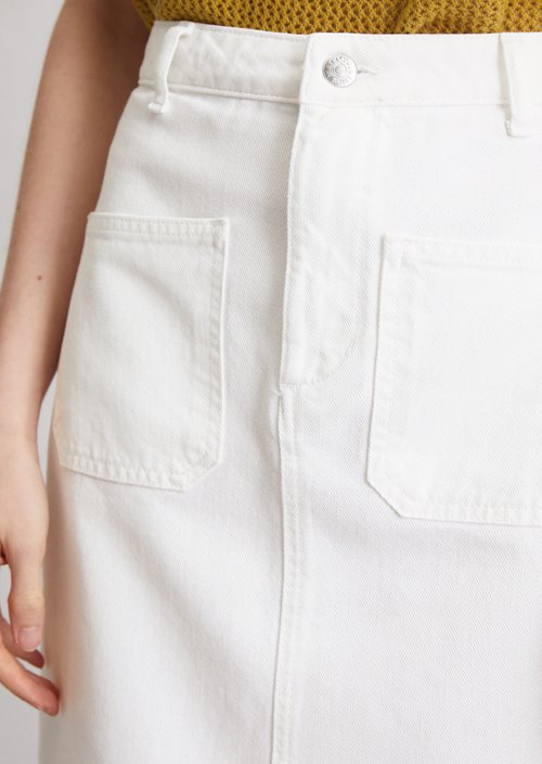 Jeans skirt slim — White