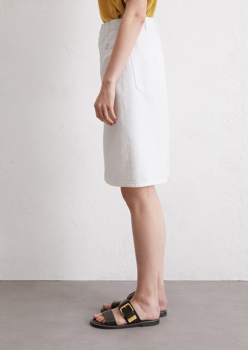 Jeans skirt slim — White