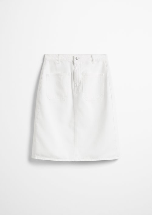 Jeans skirt slim — White