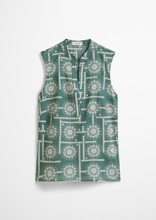 Sleeveless print blouse flared — MI24
