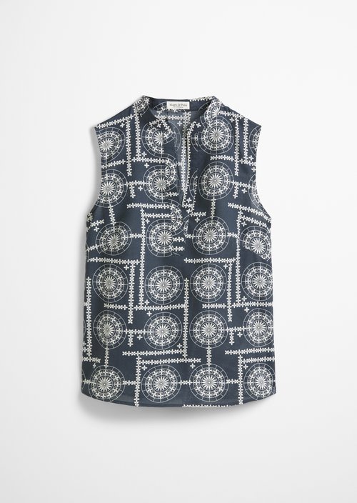 Sleeveless print blouse flared — MI25