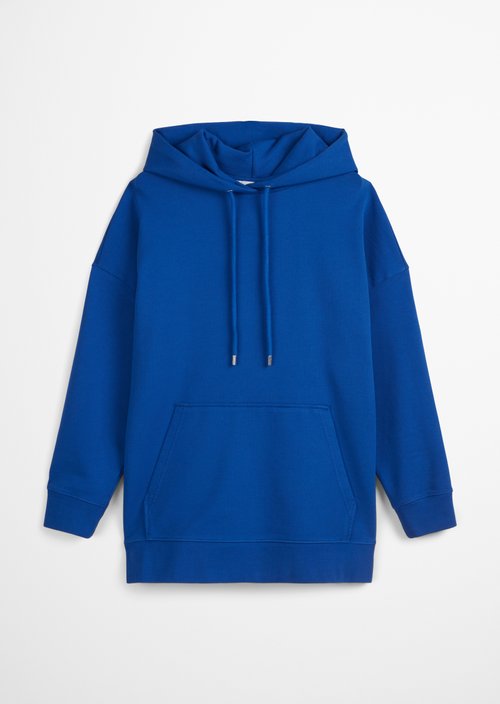 Logo hooded sweatshirt relaxed — Mid blue