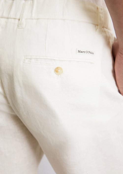 Linen pants model Osby jogger pleats — M101