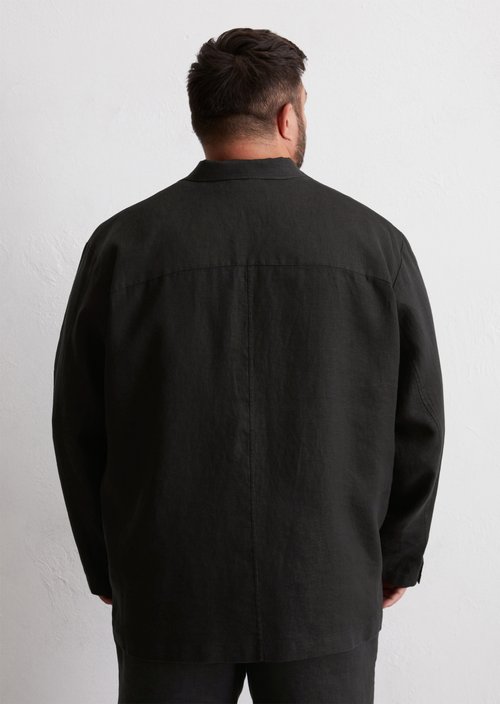 Overshirt in blazer style — Black