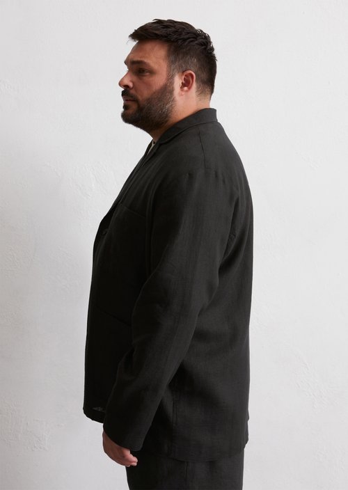 Overshirt in blazer style — Black