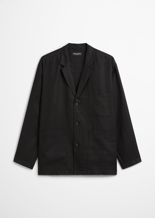 Overshirt in blazer style — Black