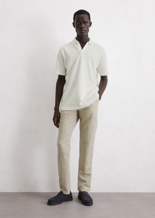 Marc O'Polo Broek model Osby jogger tapered, Heren, bruin, 33/32, 54% Linnen, 30% Polyester, 16% Viscose