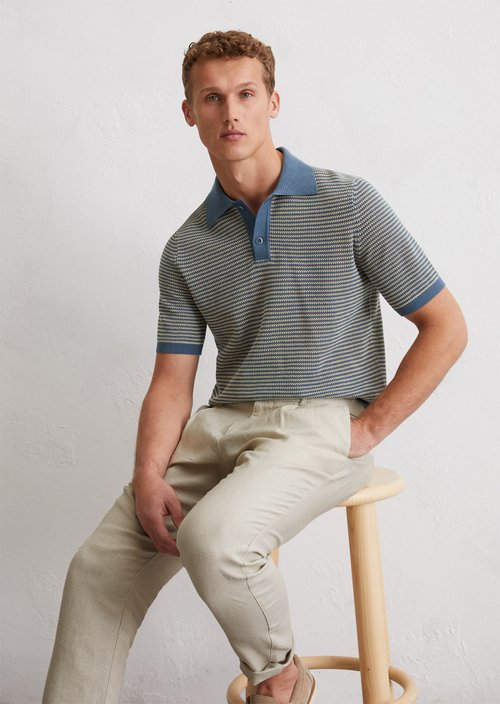 Regular knit polo shirt — M870