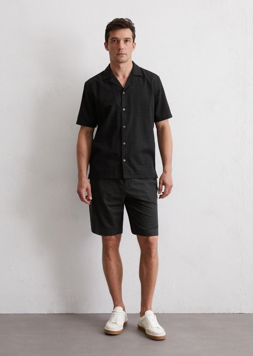 Kurzarm-Hemd regular — Black