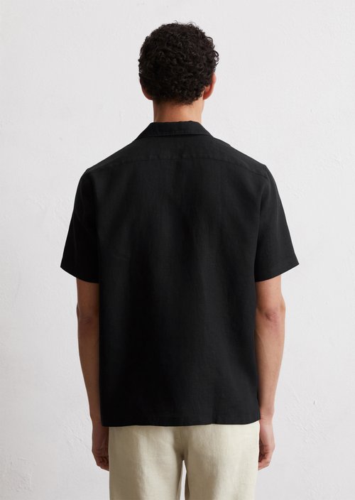 Regular short-sleeved shirt — Black