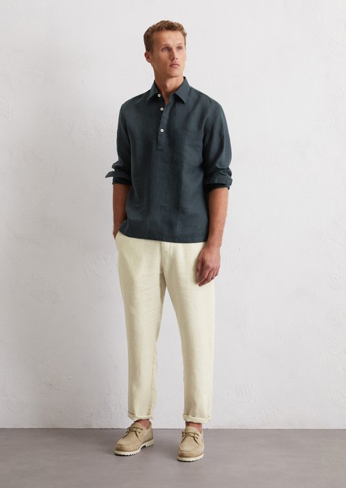 Slip-on shirt regular — Dark blue
