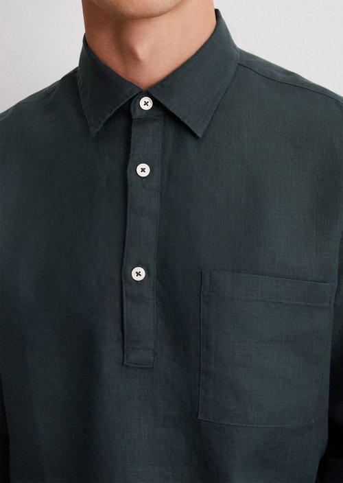Slip-on shirt regular — Dark blue