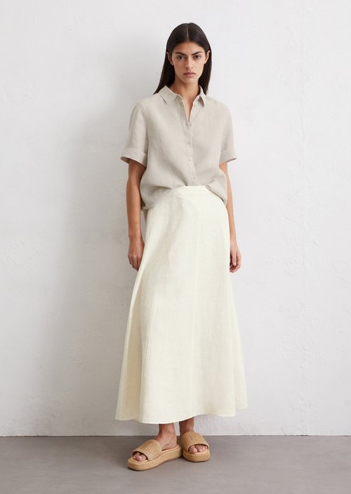Flared skirt — Beige
