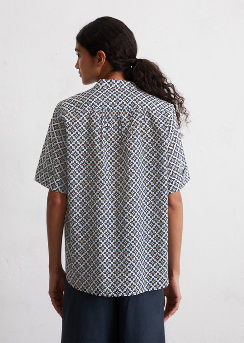 Regular patterned tunic blouse — MF50