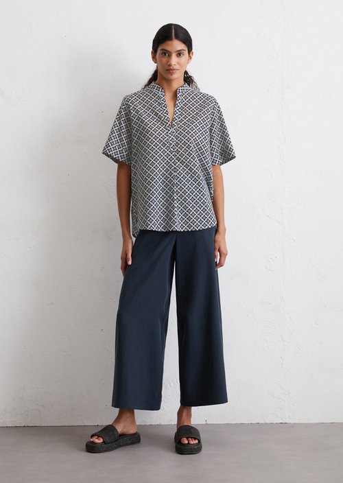 Regular patterned tunic blouse — MF50