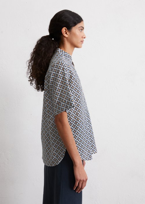 Regular patterned tunic blouse — MF50