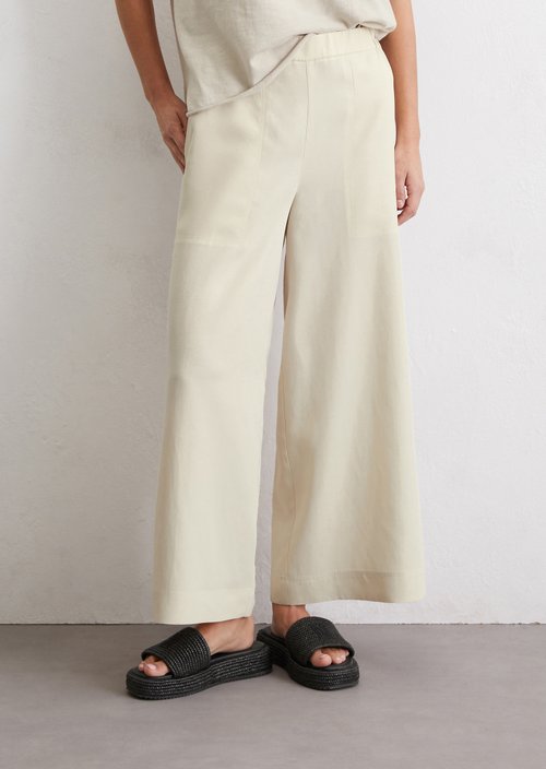 Culotte wide cropped — Beige