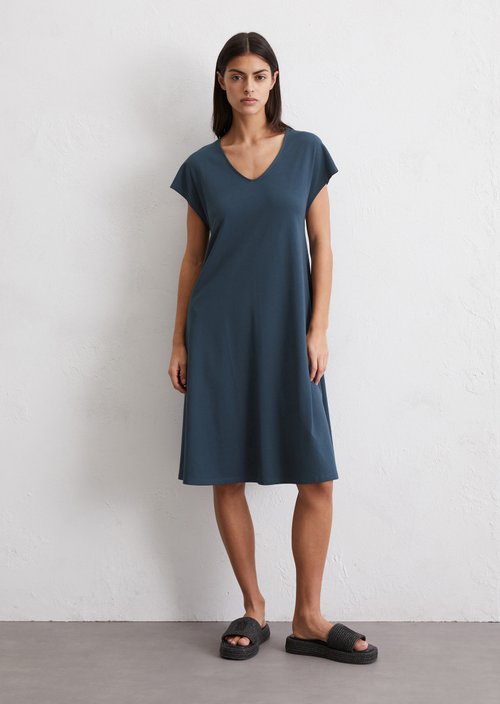 Jersey dress shaped — Dark blue
