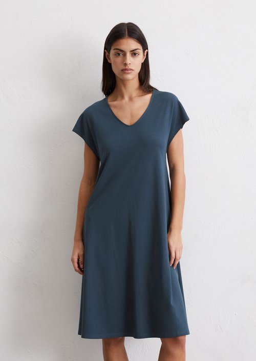 Jersey dress shaped — Dark blue