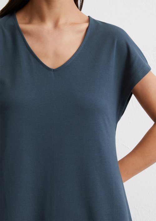 Jersey dress shaped — Dark blue