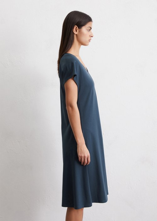 Jersey dress shaped — Dark blue