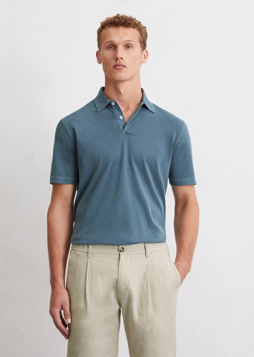 Short sleeve jersey polo shirt in a regular fit — M870