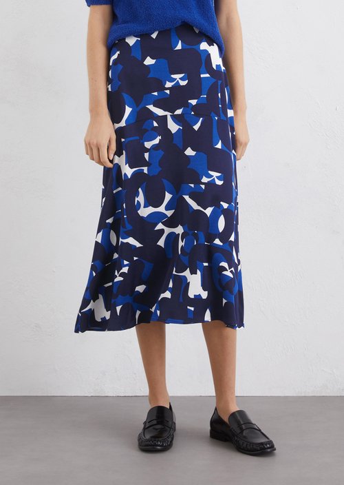 Satin skirt flared — ME16