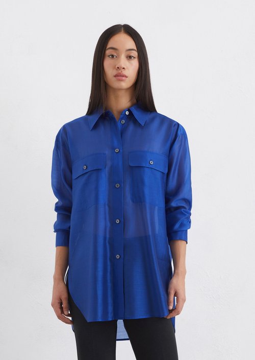Oversized blouse — Mid blue