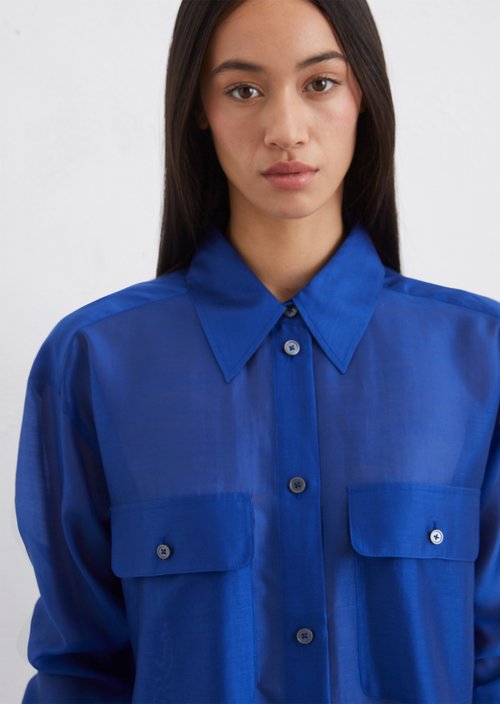 Oversized blouse — Mid blue